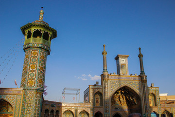 Qum, Iran - May 4, 2017: stunning beauty of the ancient Shiite mosque Jamkaran is one of the...