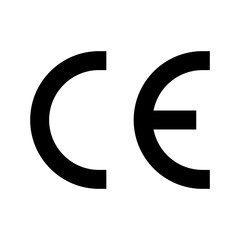 CE mark symbol. CE symbol vector icon. CE European Conformity certification mark. - obrazy, fototapety, plakaty
