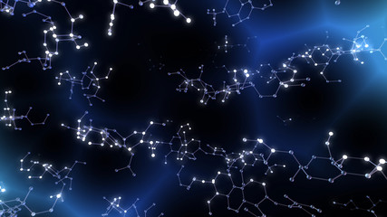 Chemical Molecular Structure 3D illustration background