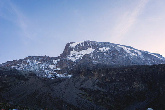 summit of Mount Kilimanjaro (highest mountain of Africa at 5895m amsl) in Tanzania