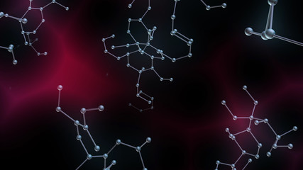 Chemical Molecular Structure 3D illustration background