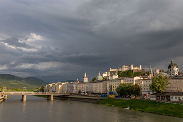 Fototapeta na wymiar Panorama of Salzburg. Salzburg, Austria