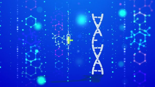 Double helix molecule, gene structure, edit element