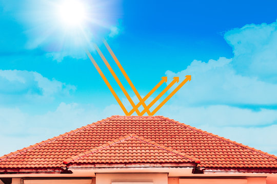 Roof tiles with color shield technology protect against heat and UV rays from sunlight cool the house.