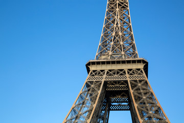 Mid Section of Eiffel Tower; Paris