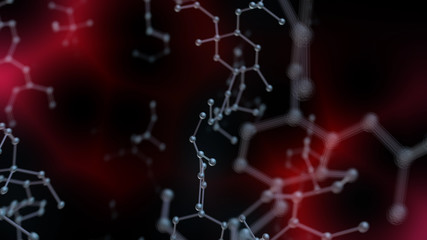 Chemical Molecular Structure 3D illustration background