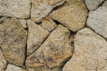 Detail of the old stone wall