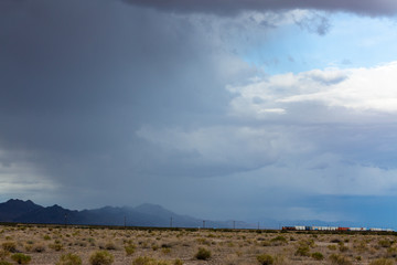 A vast desert landscape in the Mojave desert