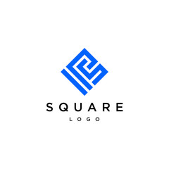 Creative and geometric logo design of letter and square with clean background - EPS10 - Vector.
