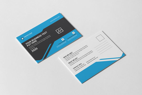 business post card design template vector