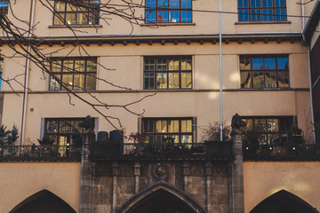 City architecture. Cozy streets. Atmosphere. Stuttgart Germany