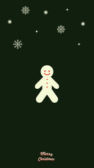 Christmas decoration, ginger bread. Vector illustration