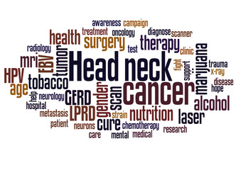 Head and neck cancer word cloud concept