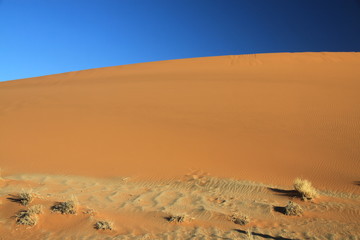 Fototapeta na wymiar piasek i niebo na pustyni namib w namibii