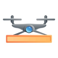 Drone shipping icon. Cartoon of drone shipping vector icon for web design isolated on white background