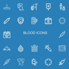 Editable 22 blood icons for web and mobile