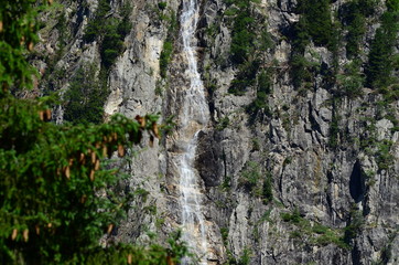 Waterfalls in the forest near Anterselva di sotto (Val Pusteria). South Tyrol, Bolzano. Italy.