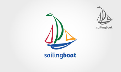 Sailing Boat Vector Logo Illustration. This is an logo template suitable for your company in order to improve its communication process, and establishing the goals your business.