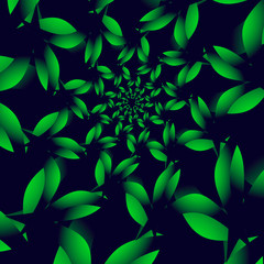 leaf pattern. top gradient. repeating geometric shapes. 