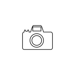 Photo camera icon. Attachment button. Logo design element