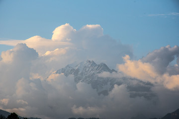 aerial view of Himalayan mountains