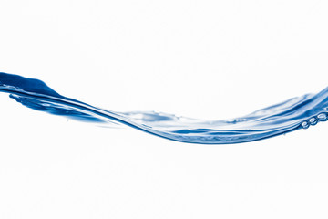 U-shaped water wave with few bubbles on side