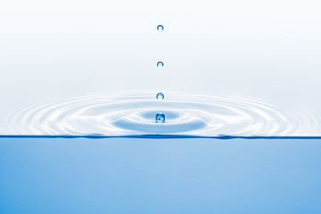 Cross section of ripple created by several drops