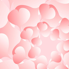 Valentine's day. festive background of lovers ' hearts. postcards, brochures, banners. vector