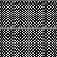 seamless black white op art pattern