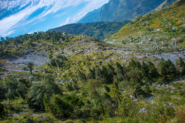 Landscape view of Himalayan Region in Uttrakhand India