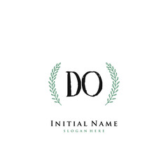 DO Initial handwriting logo vector	