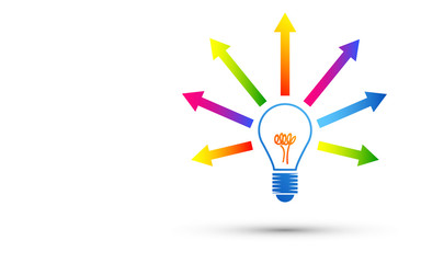 lampadina, idea, colori, creatività, idee  © xyz+