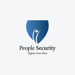 People security logo design template. Vector illustration