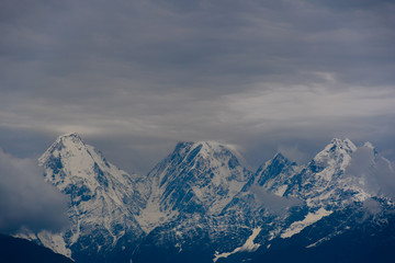 Fototapeta na wymiar aerial view of Himalayan mountains