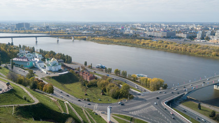 Kanavinsky bridge over the Oka river in Nizhny Novgorod	