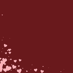 Pink heart love confettis. Valentine's day corner 
