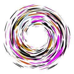 Dynamic border frame, spiral movement, swirling circles, swirling grungy elements, circular abstract pattern.