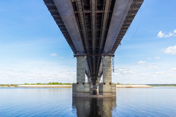 View of the bridge over the Volga in Tatarstan