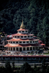 Naklejka premium Shri Kalyanika Himalaya Devasthanam, popularly known as the Dol Ashram is a peaceful ashram in the quaint village of Kanara (Dol), located in the Almora district of Uttarakhand