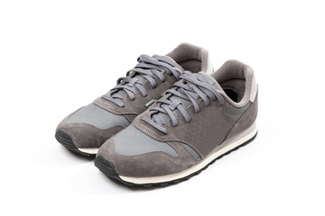 grey casual sports shoes/sneaker isolated on white background