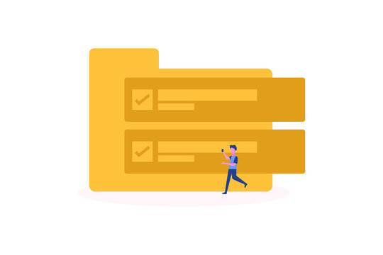 Task manager illustration concept for web landing page template, banner, flyer and presentation