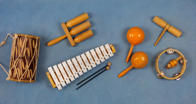 Orff percussion musical instruments