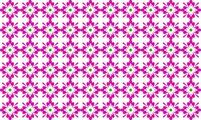 Tropical Floral Background with Pink and Green Flowers