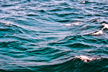 sea with waves and clear sky calm ocean water surface with small ripples