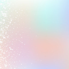 Obraz premium White heart love confettis. Valentine's day gradie