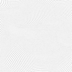 Fototapeta na wymiar Halftone dots illustration. Half tone mosaic pixels wavy background. 