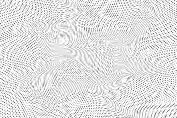 Halftone dots illustration. Half tone mosaic pixels wavy background.