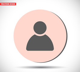 Human vector icon , lorem ipsum Flat design