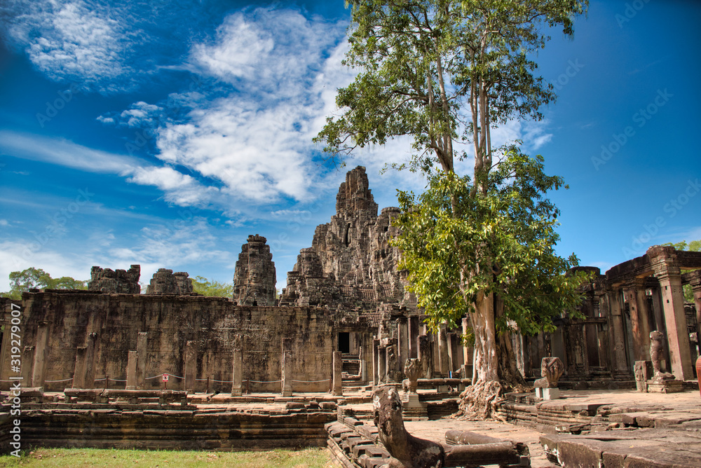 Wall mural phimeanakas temple site among the ancient ruins of angkor wat