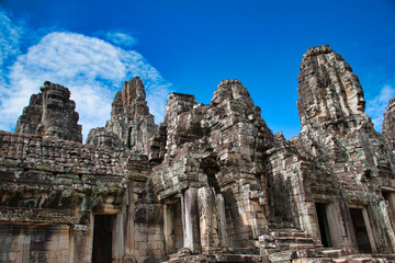 Naklejka premium Phimeanakas Temple site among the ancient ruins of Angkor Wat